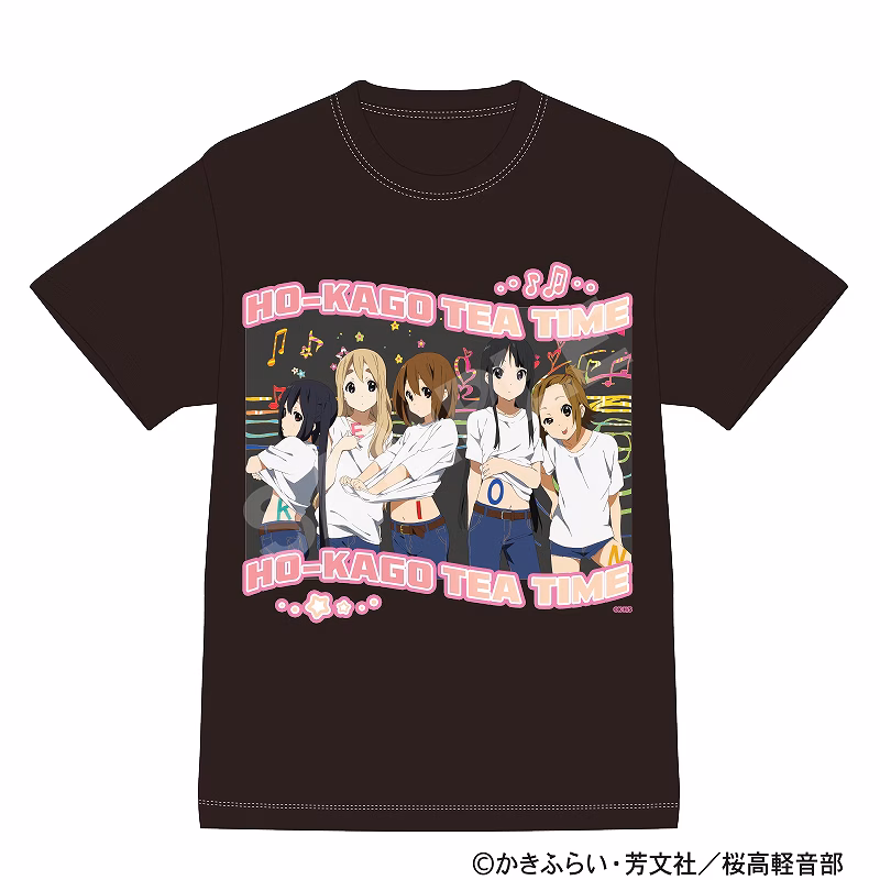 K-ON! 케이온 굿즈 CRUX 반팔 티셔츠 핑크 디자인 방과 후 티타임