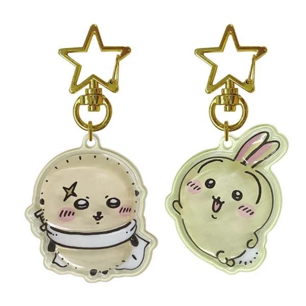 치이카와 굿즈 PVC 아크릴 볼록 입체 페어 키링 랏코 & 우사기 (재판) 대표 이미지