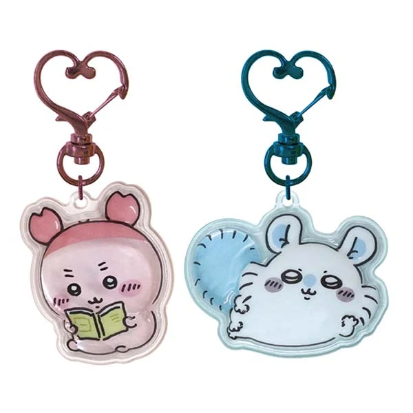 치이카와 굿즈 PVC 아크릴 볼록 입체 페어 키링 카니 & 모몽가 (재판)