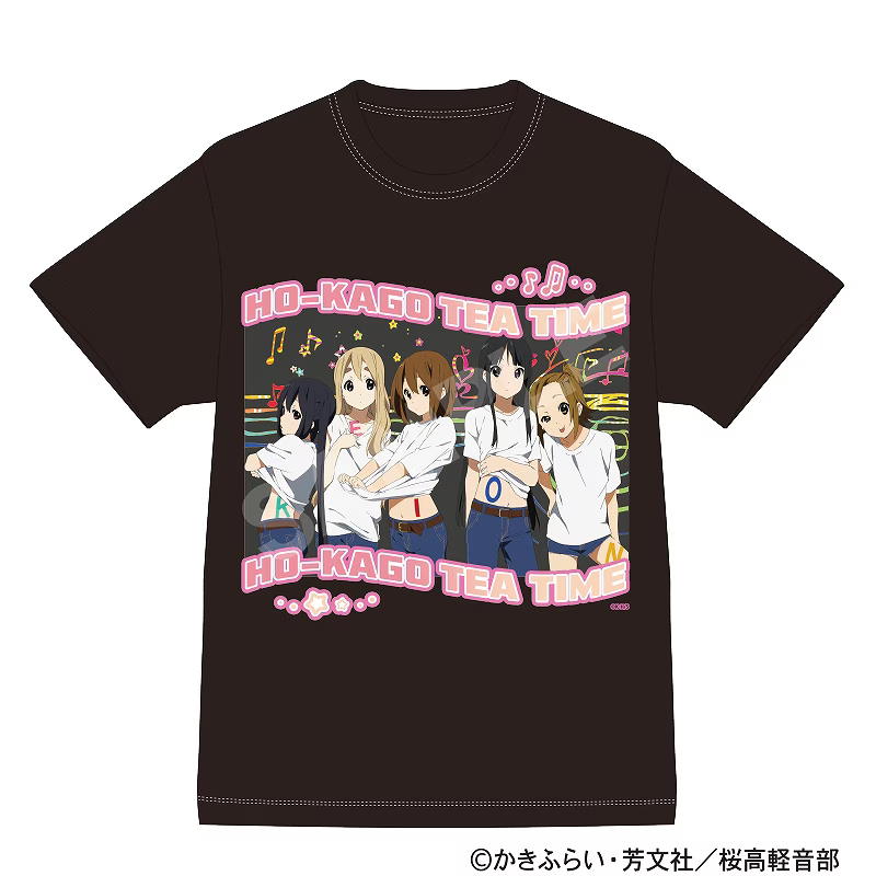 K-ON! 케이온 굿즈 CRUX 반팔 티셔츠 핑크 디자인 방과 후 티타임